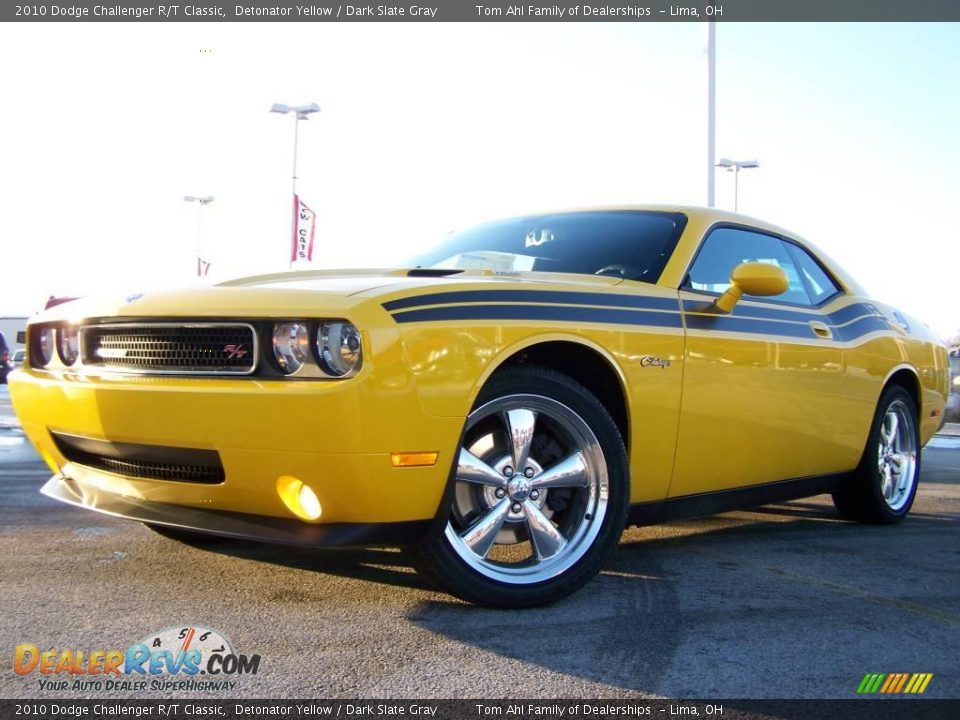 2010 Dodge Challenger R/T Classic Detonator Yellow / Dark Slate Gray Photo #10