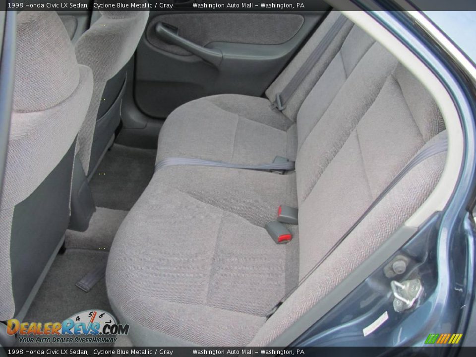 1998 Honda Civic LX Sedan Cyclone Blue Metallic / Gray Photo #11