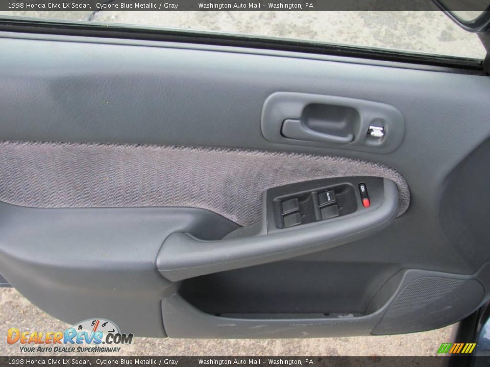 1998 Honda Civic LX Sedan Cyclone Blue Metallic / Gray Photo #12