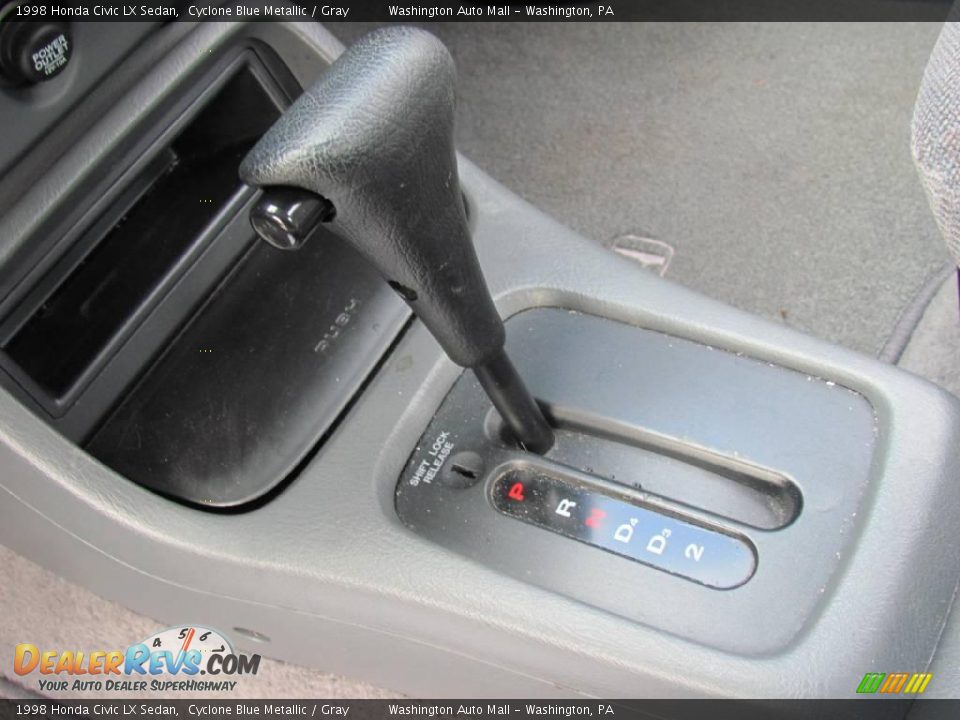 1998 Honda Civic LX Sedan Cyclone Blue Metallic / Gray Photo #14