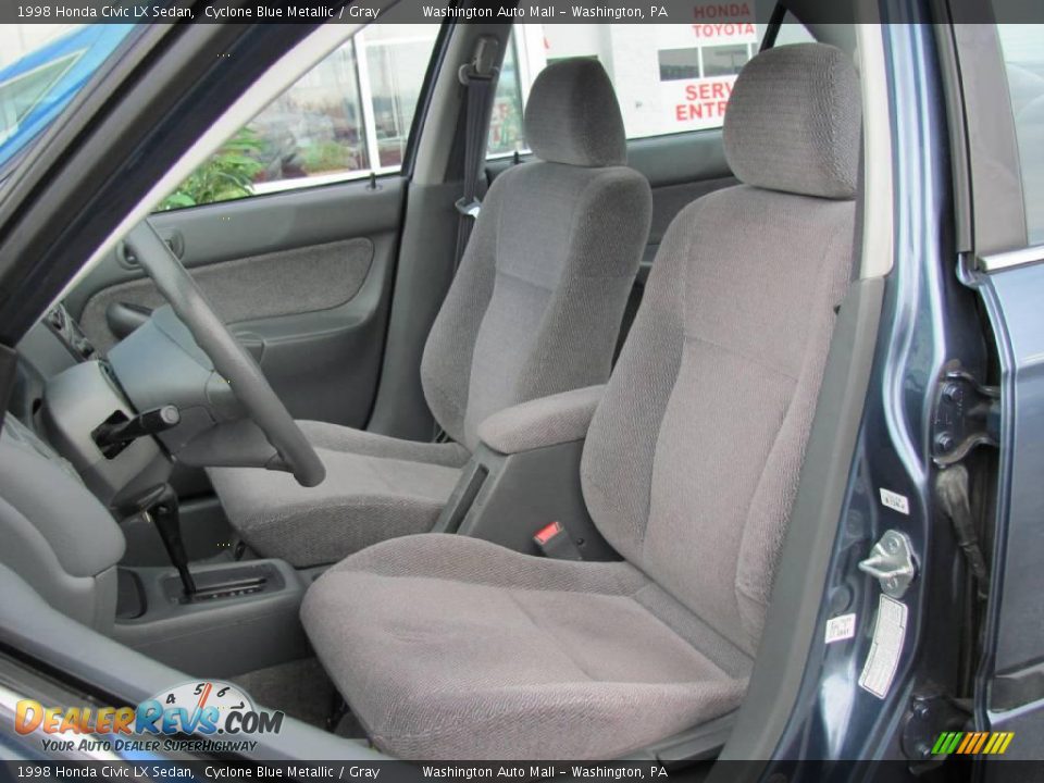 1998 Honda Civic LX Sedan Cyclone Blue Metallic / Gray Photo #16