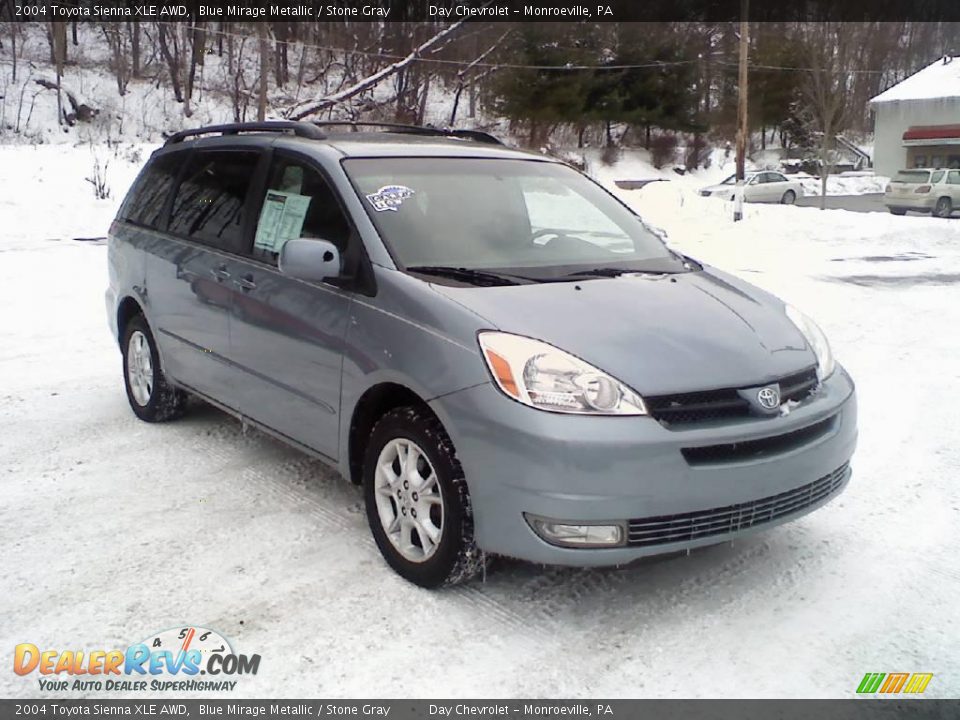 2004 Toyota Sienna XLE AWD Blue Mirage Metallic / Stone Gray Photo #1