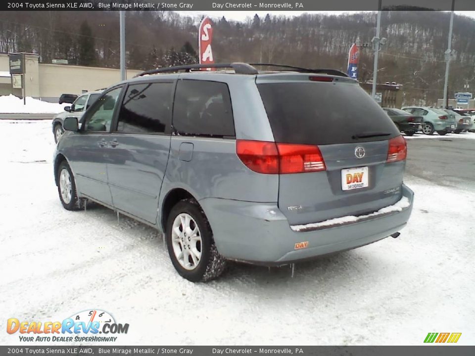 2004 Toyota Sienna XLE AWD Blue Mirage Metallic / Stone Gray Photo #3