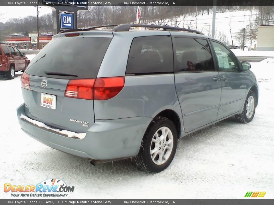 2004 Toyota Sienna XLE AWD Blue Mirage Metallic / Stone Gray Photo #4