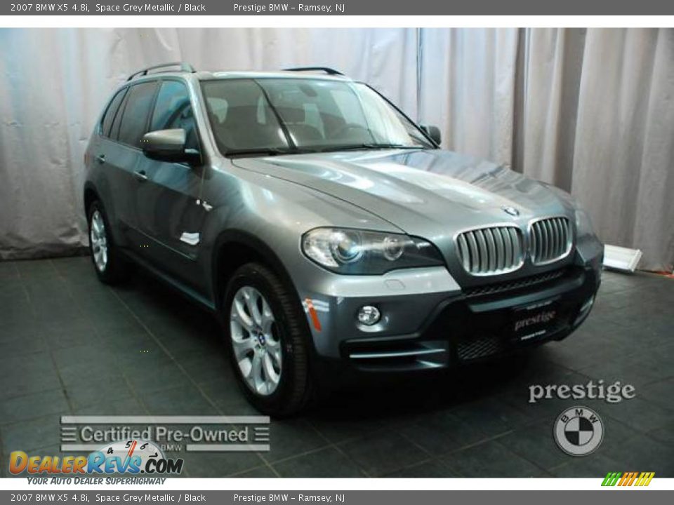 2007 BMW X5 4.8i Space Grey Metallic / Black Photo #6