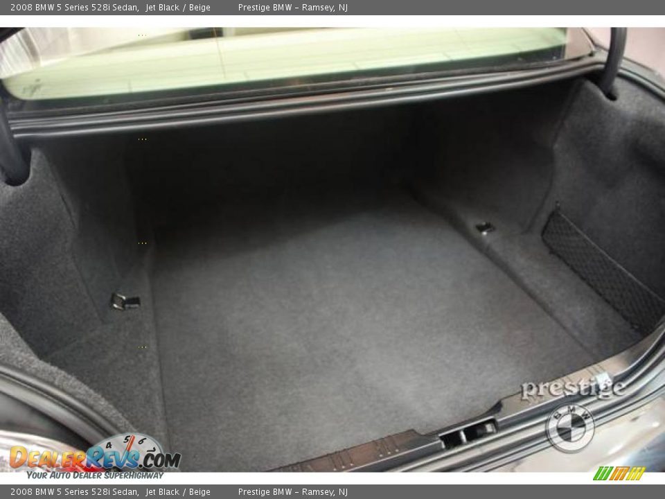 2008 BMW 5 Series 528i Sedan Jet Black / Beige Photo #8
