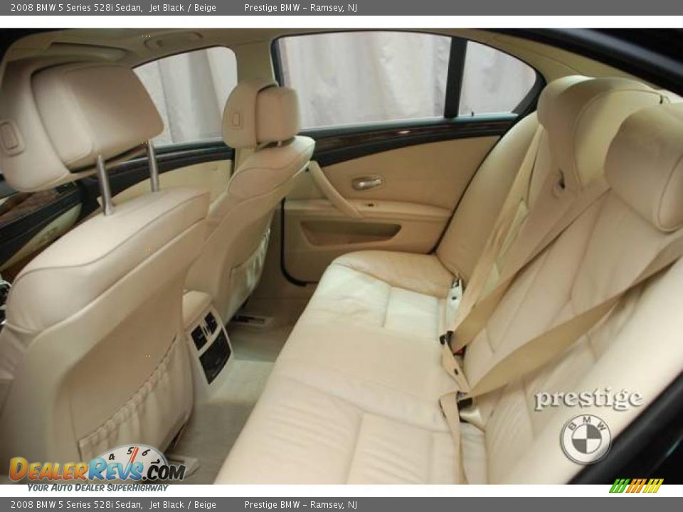 2008 BMW 5 Series 528i Sedan Jet Black / Beige Photo #10