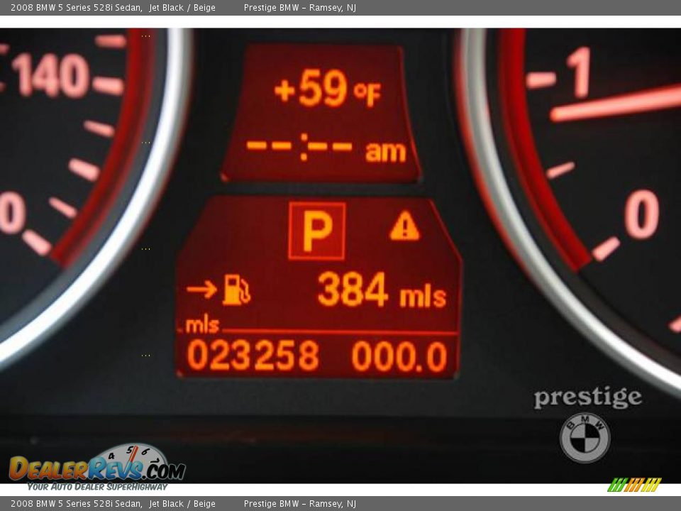 2008 BMW 5 Series 528i Sedan Jet Black / Beige Photo #14