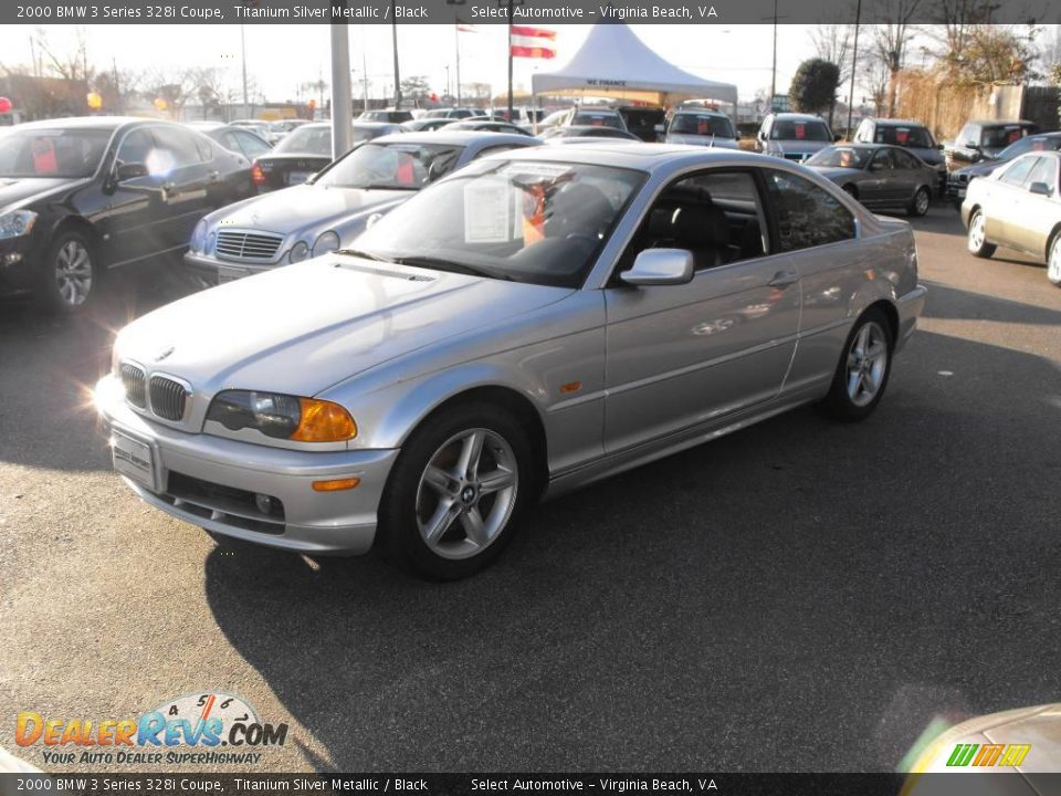 2000 BMW 3 Series 328i Coupe Titanium Silver Metallic / Black Photo #1
