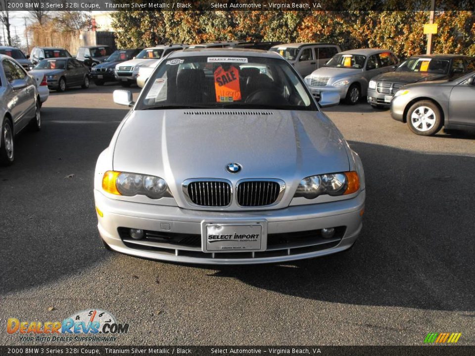 2000 BMW 3 Series 328i Coupe Titanium Silver Metallic / Black Photo #3