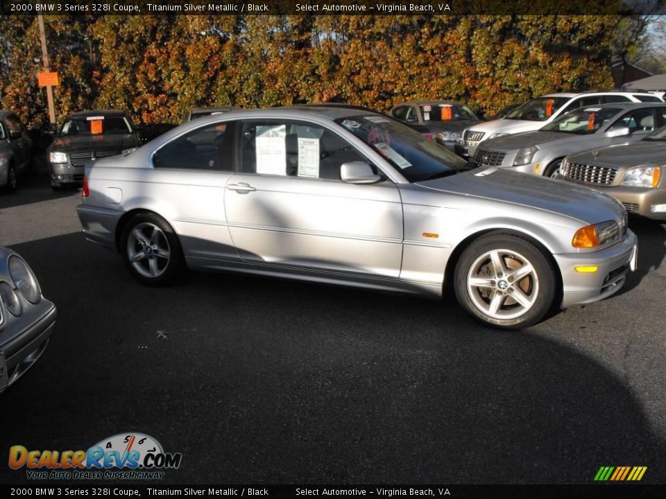 2000 BMW 3 Series 328i Coupe Titanium Silver Metallic / Black Photo #5