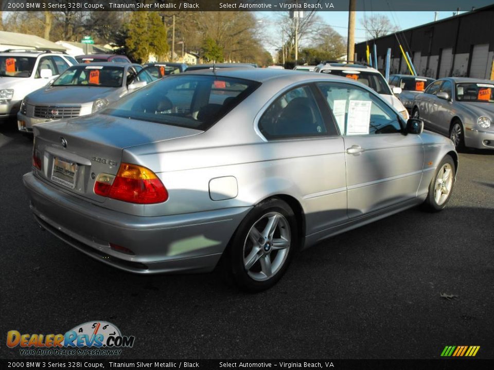 2000 BMW 3 Series 328i Coupe Titanium Silver Metallic / Black Photo #6
