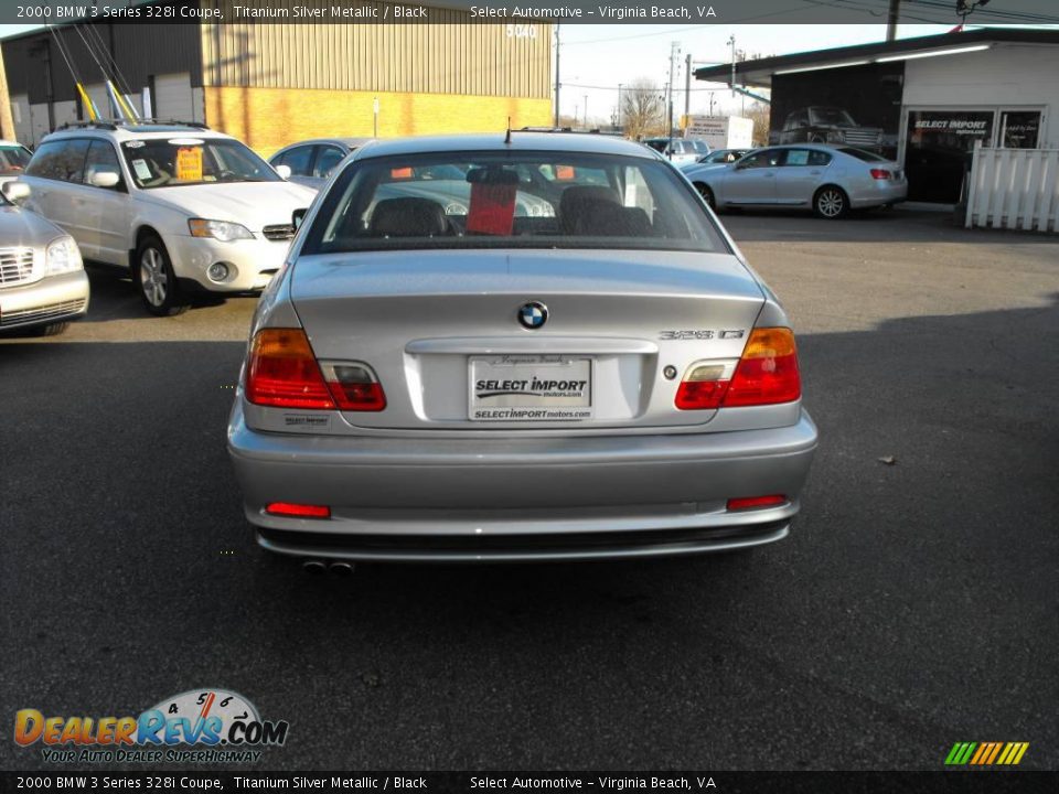 2000 BMW 3 Series 328i Coupe Titanium Silver Metallic / Black Photo #7