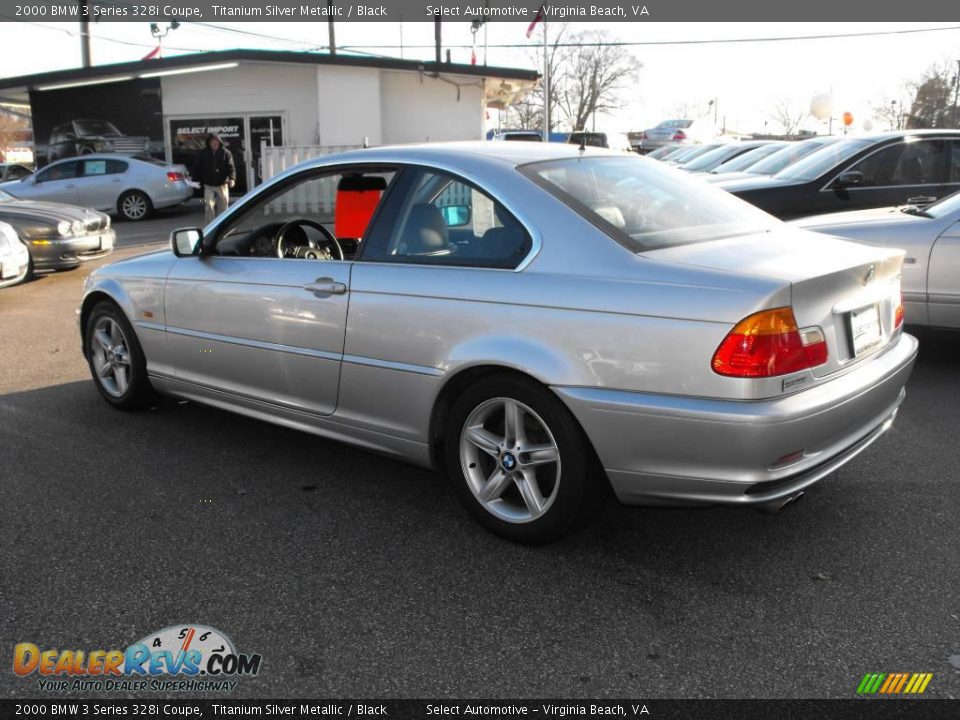 2000 BMW 3 Series 328i Coupe Titanium Silver Metallic / Black Photo #8