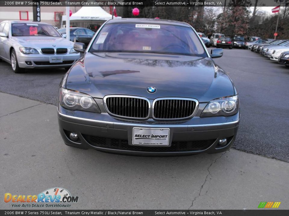 2006 BMW 7 Series 750Li Sedan Titanium Grey Metallic / Black/Natural Brown Photo #2