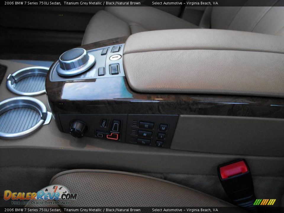 2006 BMW 7 Series 750Li Sedan Titanium Grey Metallic / Black/Natural Brown Photo #13