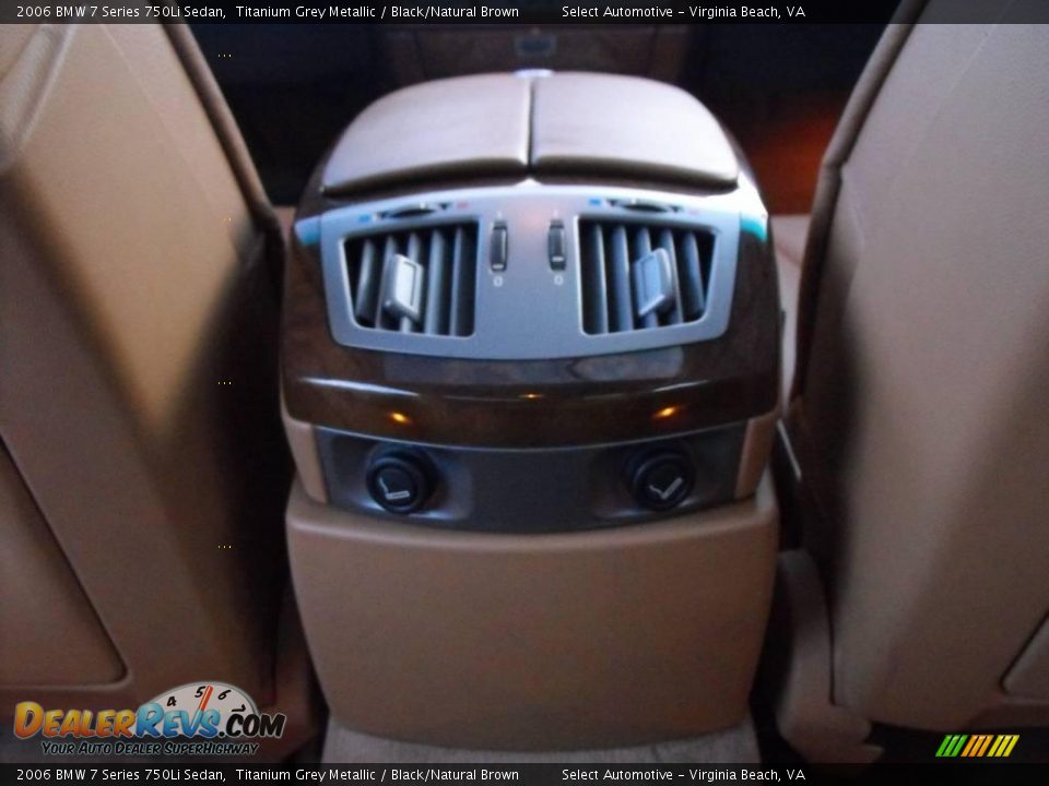 2006 BMW 7 Series 750Li Sedan Titanium Grey Metallic / Black/Natural Brown Photo #14