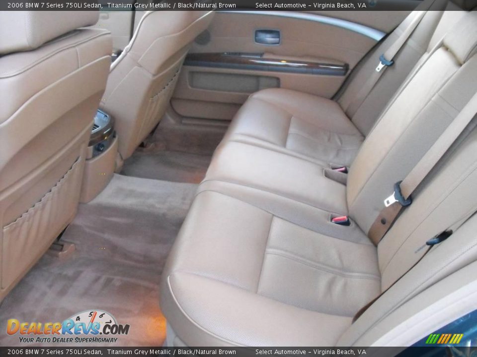 2006 BMW 7 Series 750Li Sedan Titanium Grey Metallic / Black/Natural Brown Photo #15