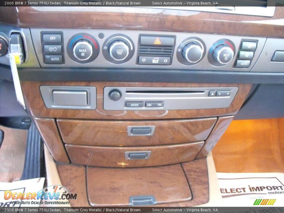2006 BMW 7 Series 750Li Sedan Titanium Grey Metallic / Black/Natural Brown Photo #19