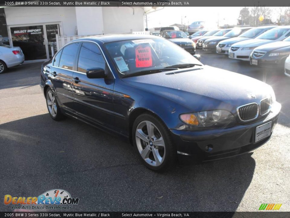 2005 BMW 3 Series 330i Sedan Mystic Blue Metallic / Black Photo #3