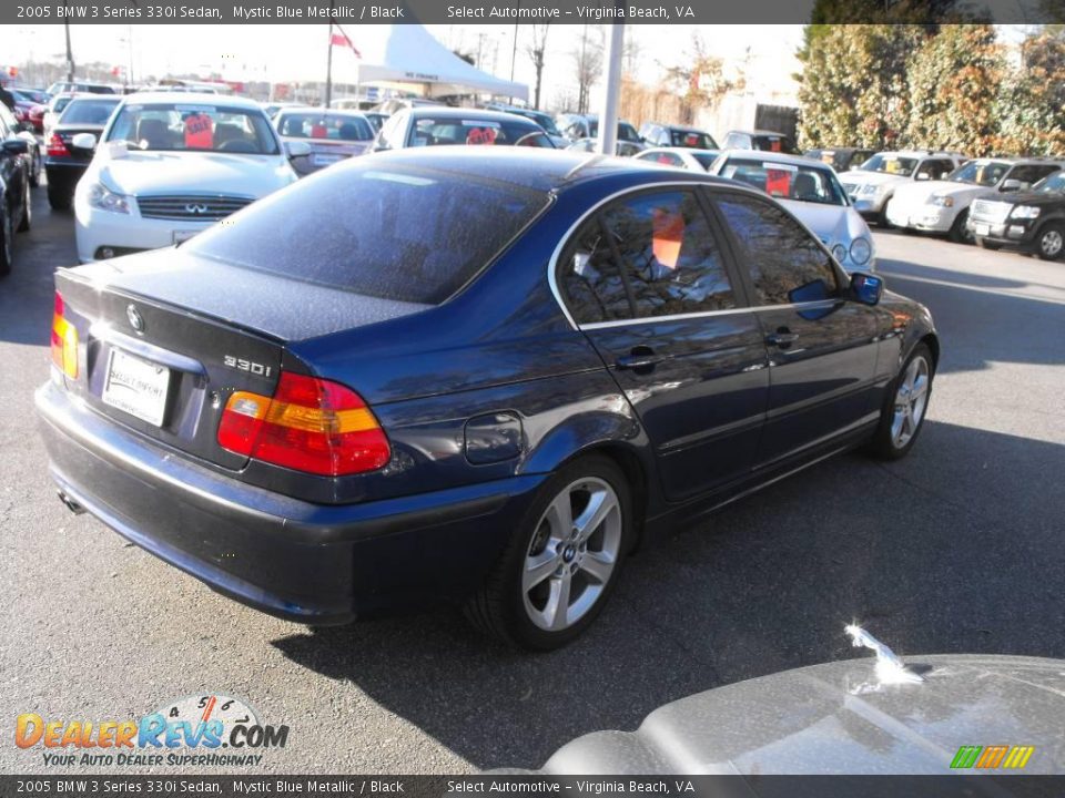 2005 BMW 3 Series 330i Sedan Mystic Blue Metallic / Black Photo #4