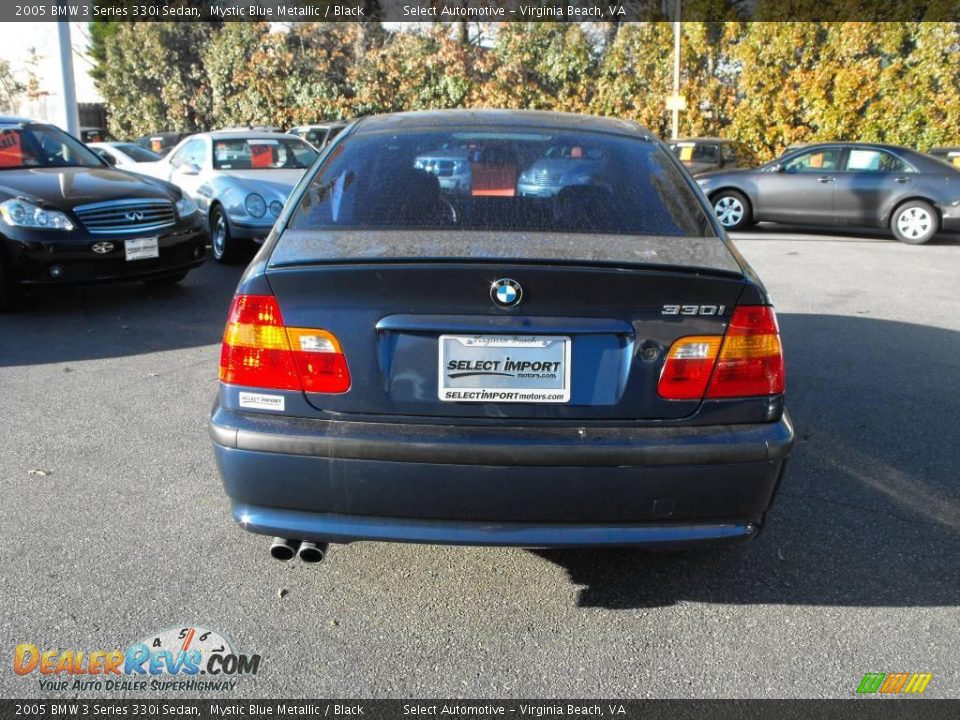 2005 BMW 3 Series 330i Sedan Mystic Blue Metallic / Black Photo #5