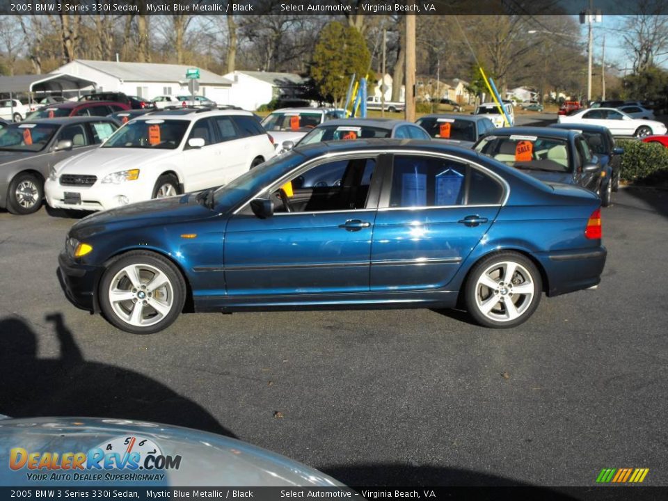 2005 BMW 3 Series 330i Sedan Mystic Blue Metallic / Black Photo #7