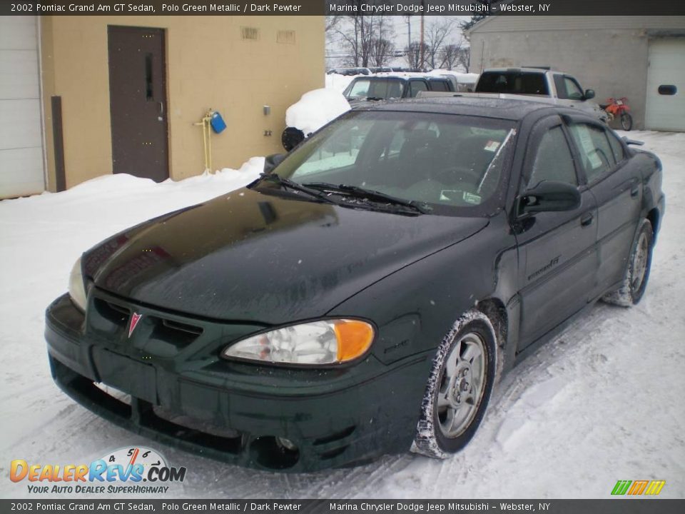 2002 Pontiac Grand Am GT Sedan Polo Green Metallic / Dark Pewter Photo #1