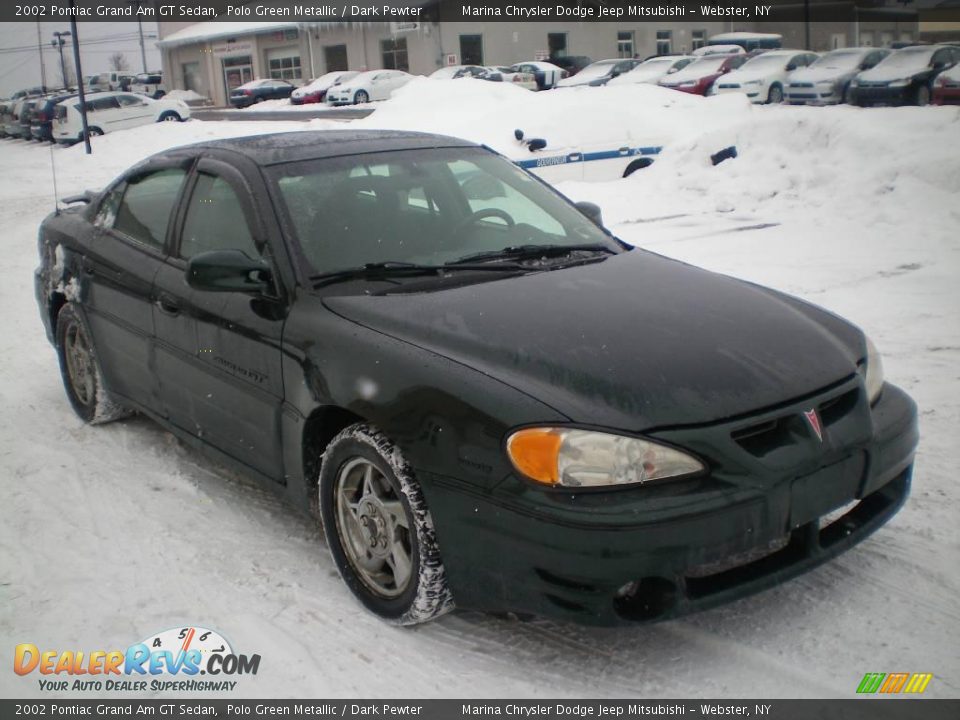 2002 Pontiac Grand Am GT Sedan Polo Green Metallic / Dark Pewter Photo #10
