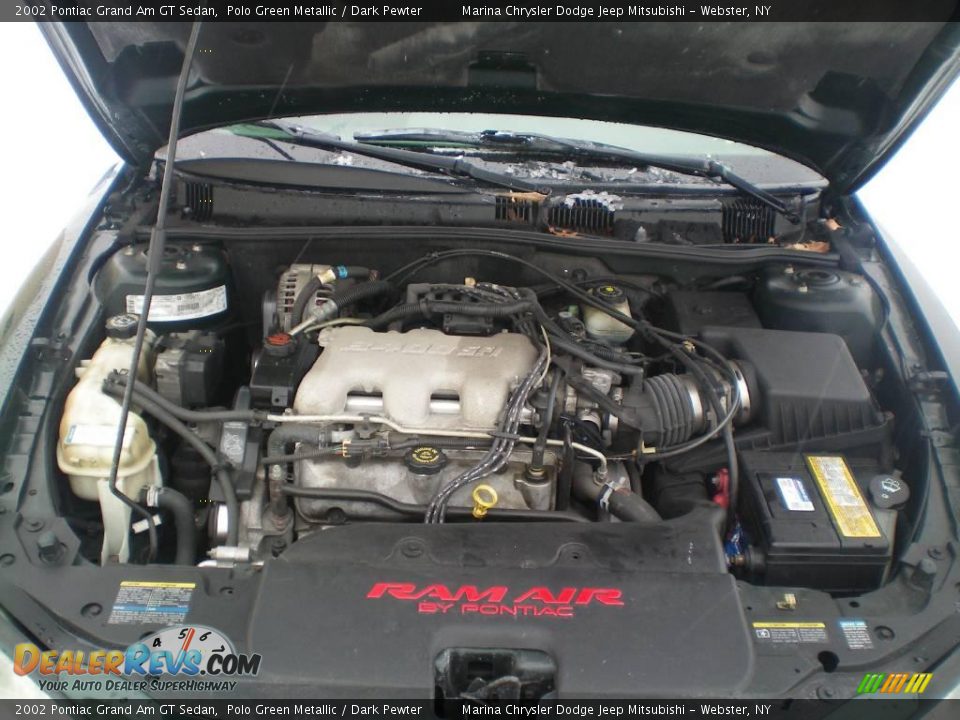 2002 Pontiac Grand Am GT Sedan Polo Green Metallic / Dark Pewter Photo #13
