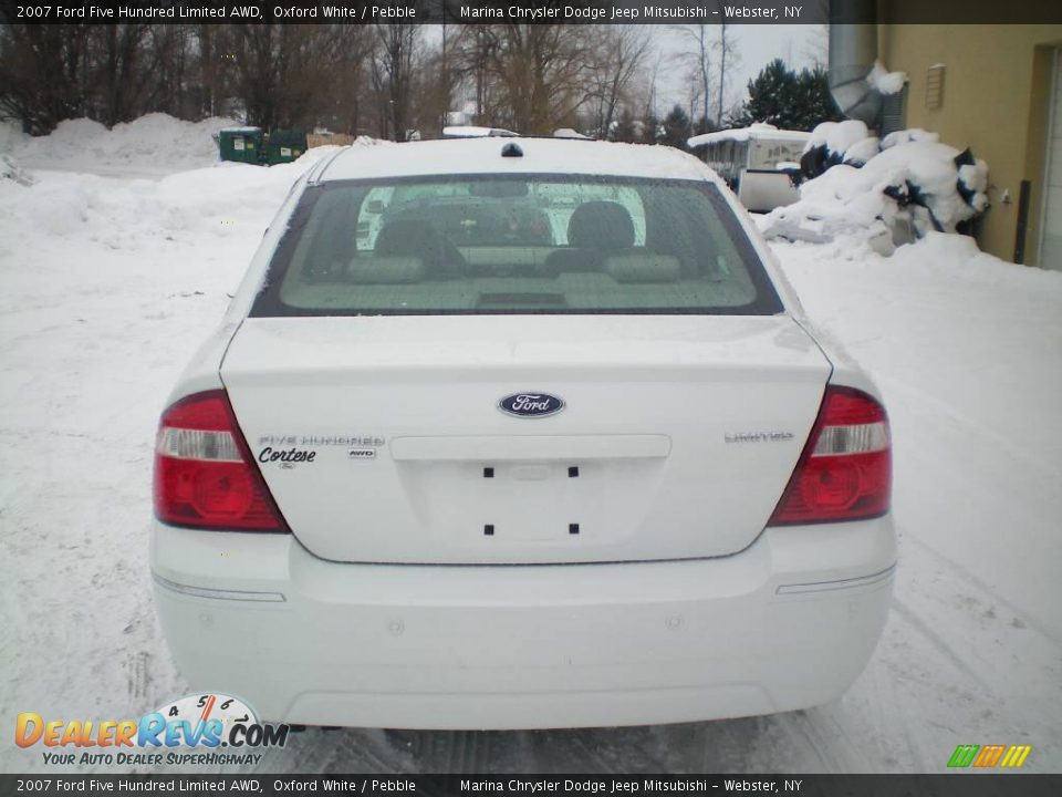 2007 Ford Five Hundred Limited AWD Oxford White / Pebble Photo #8