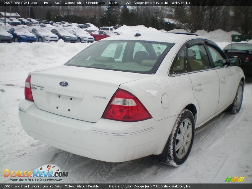 2007 Ford Five Hundred Limited AWD Oxford White / Pebble Photo #9