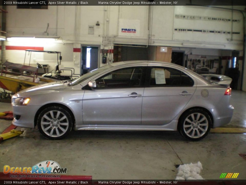 2009 Mitsubishi Lancer GTS Apex Silver Metallic / Black Photo #7