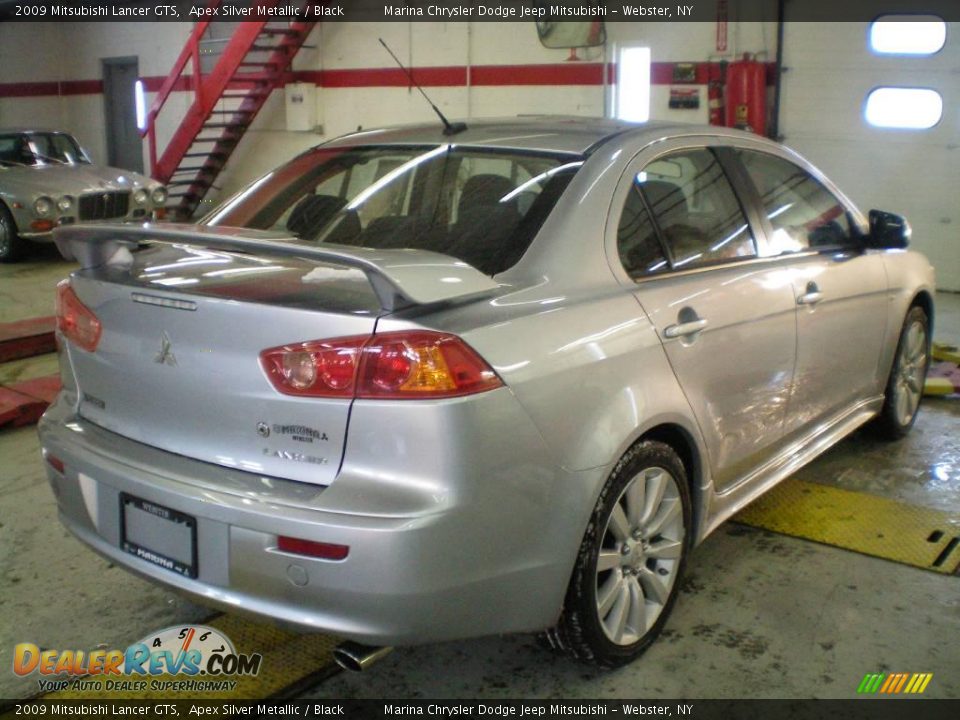 2009 Mitsubishi Lancer GTS Apex Silver Metallic / Black Photo #10