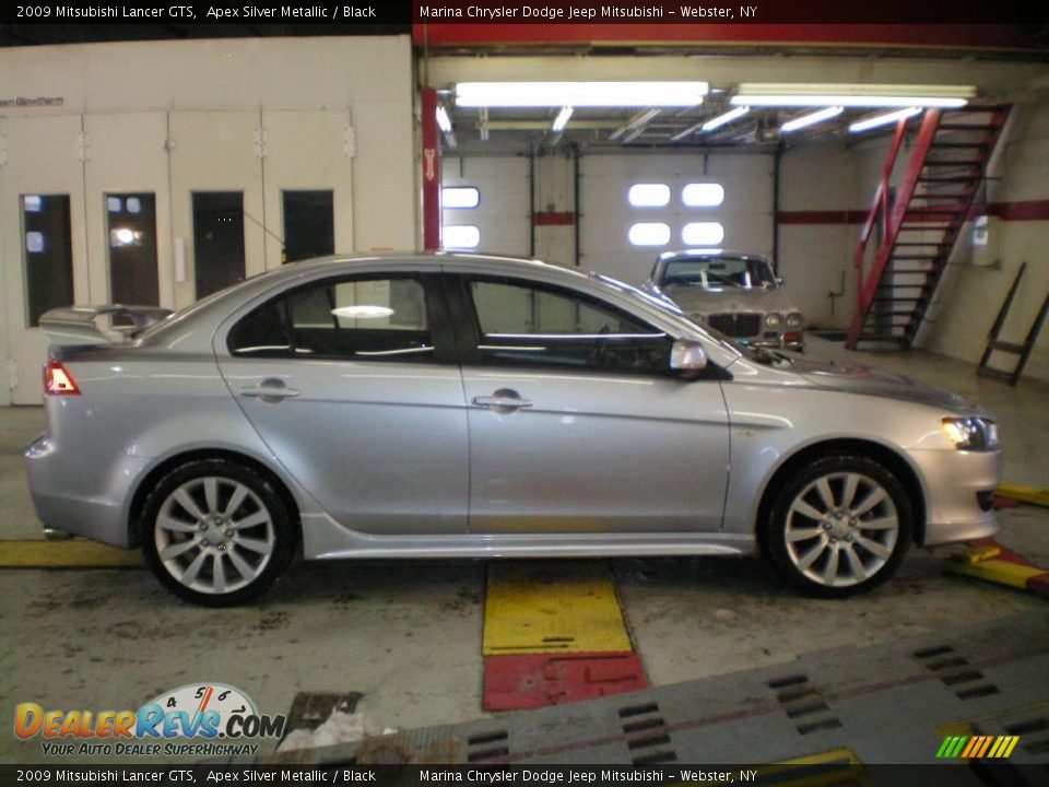 2009 Mitsubishi Lancer GTS Apex Silver Metallic / Black Photo #11