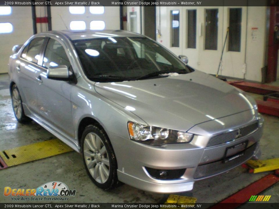 2009 Mitsubishi Lancer GTS Apex Silver Metallic / Black Photo #12