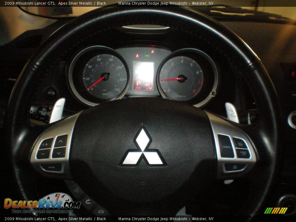 2009 Mitsubishi Lancer GTS Apex Silver Metallic / Black Photo #25