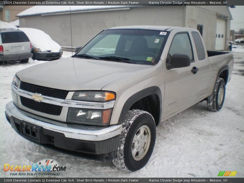 2004 Chevrolet Colorado LS Extended Cab 4x4 Silver Birch Metallic / Medium Dark Pewter Photo #1
