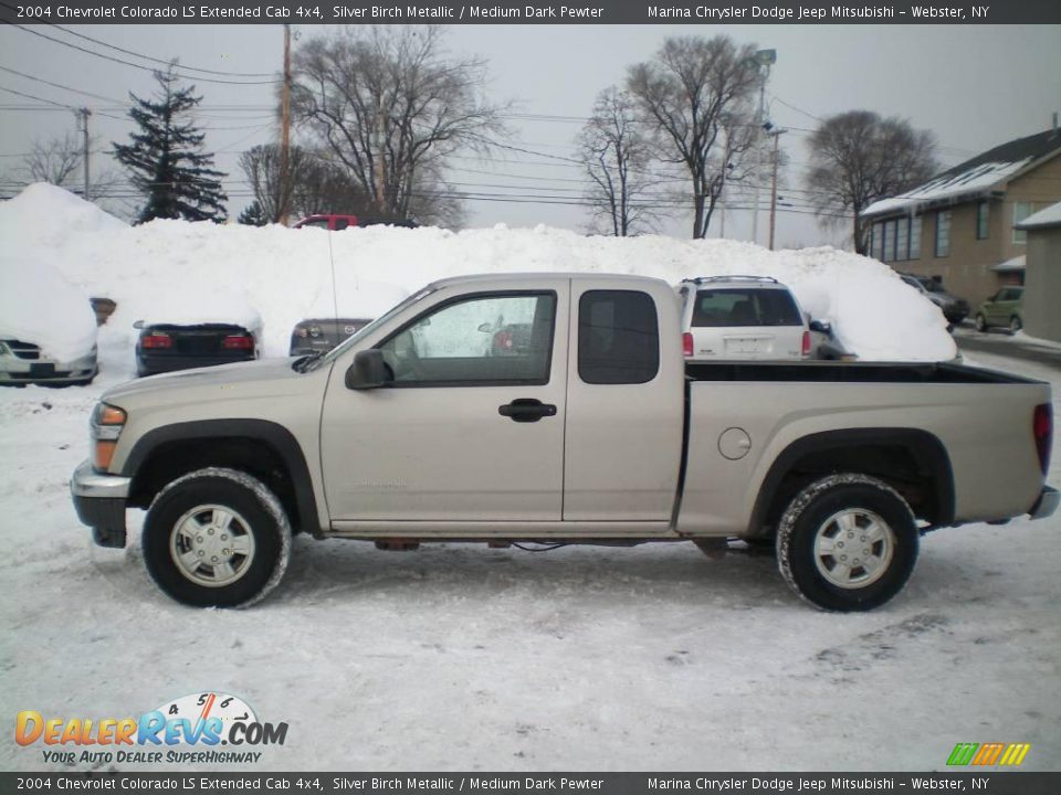 2004 Chevrolet Colorado LS Extended Cab 4x4 Silver Birch Metallic / Medium Dark Pewter Photo #6