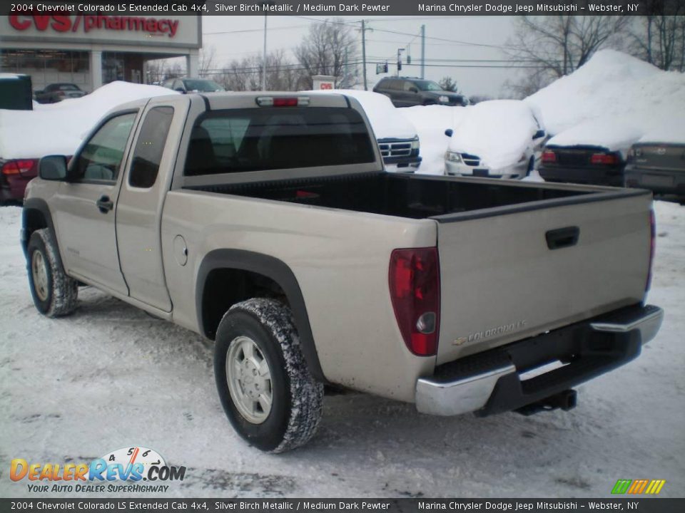 2004 Chevrolet Colorado LS Extended Cab 4x4 Silver Birch Metallic / Medium Dark Pewter Photo #7