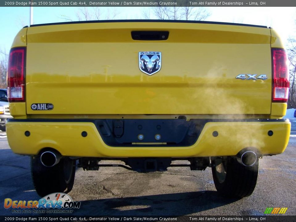 2009 Dodge Ram 1500 Sport Quad Cab 4x4 Detonator Yellow / Dark Slate/Medium Graystone Photo #7