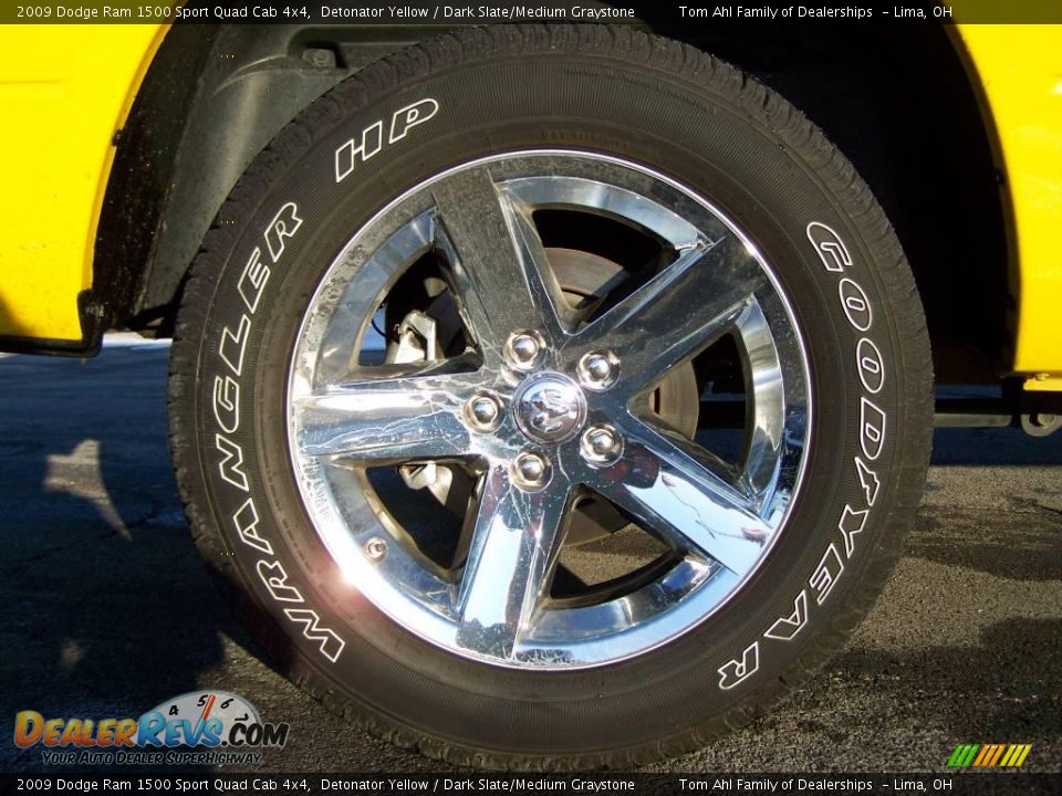 2009 Dodge Ram 1500 Sport Quad Cab 4x4 Detonator Yellow / Dark Slate/Medium Graystone Photo #9