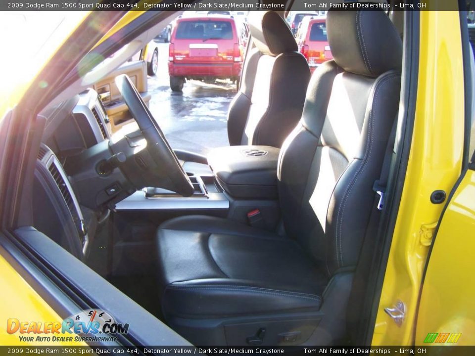 2009 Dodge Ram 1500 Sport Quad Cab 4x4 Detonator Yellow / Dark Slate/Medium Graystone Photo #11