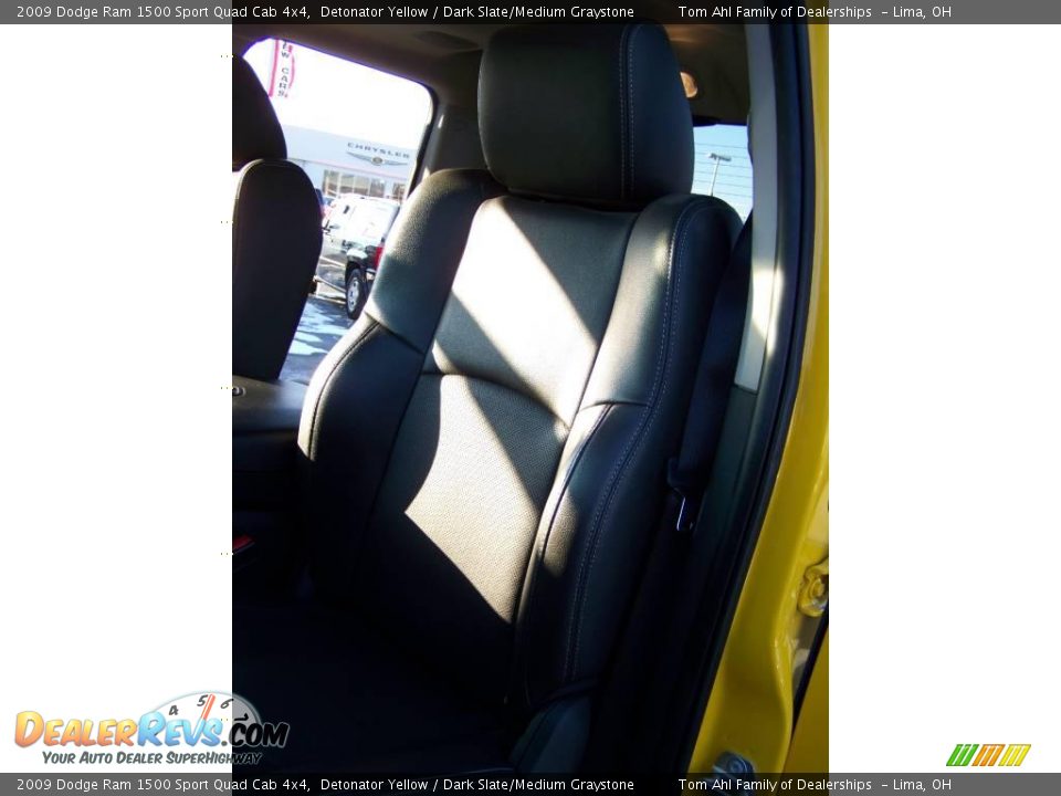 2009 Dodge Ram 1500 Sport Quad Cab 4x4 Detonator Yellow / Dark Slate/Medium Graystone Photo #12