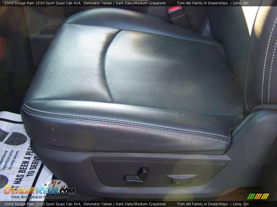 2009 Dodge Ram 1500 Sport Quad Cab 4x4 Detonator Yellow / Dark Slate/Medium Graystone Photo #13