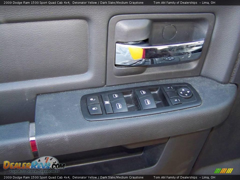 2009 Dodge Ram 1500 Sport Quad Cab 4x4 Detonator Yellow / Dark Slate/Medium Graystone Photo #14