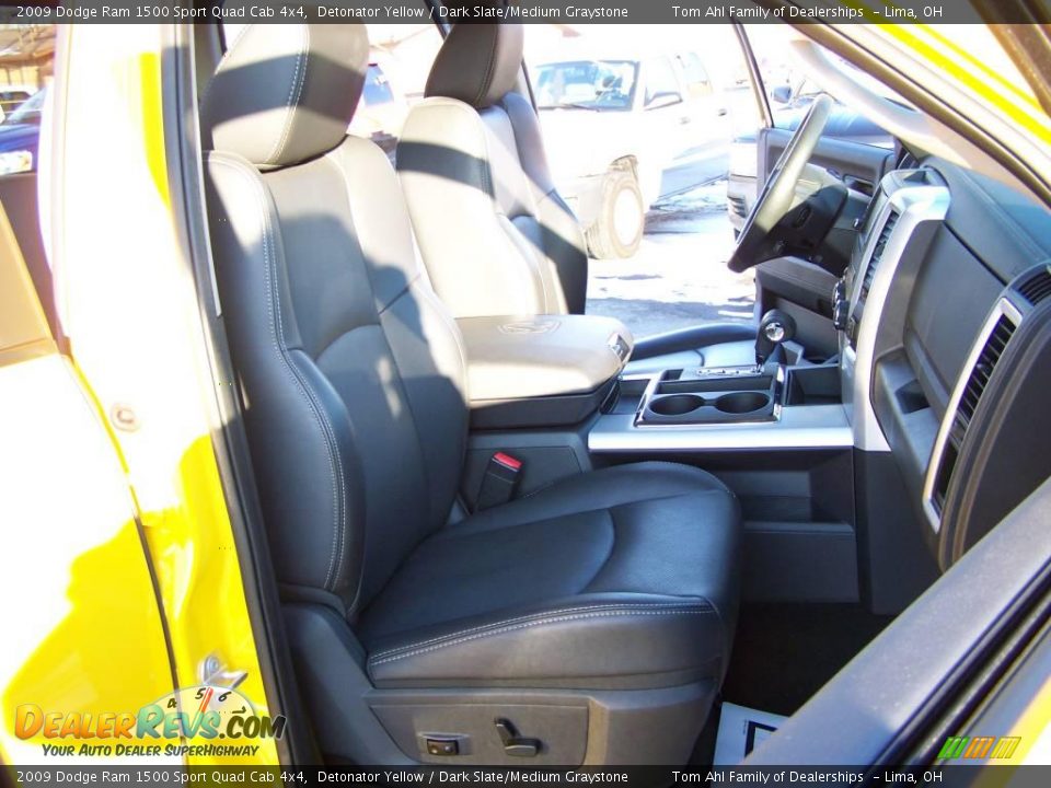 2009 Dodge Ram 1500 Sport Quad Cab 4x4 Detonator Yellow / Dark Slate/Medium Graystone Photo #17