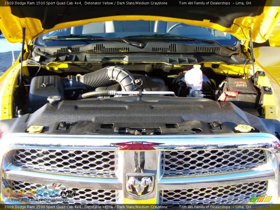 2009 Dodge Ram 1500 Sport Quad Cab 4x4 Detonator Yellow / Dark Slate/Medium Graystone Photo #19