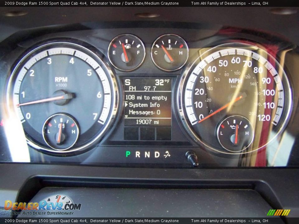 2009 Dodge Ram 1500 Sport Quad Cab 4x4 Detonator Yellow / Dark Slate/Medium Graystone Photo #20