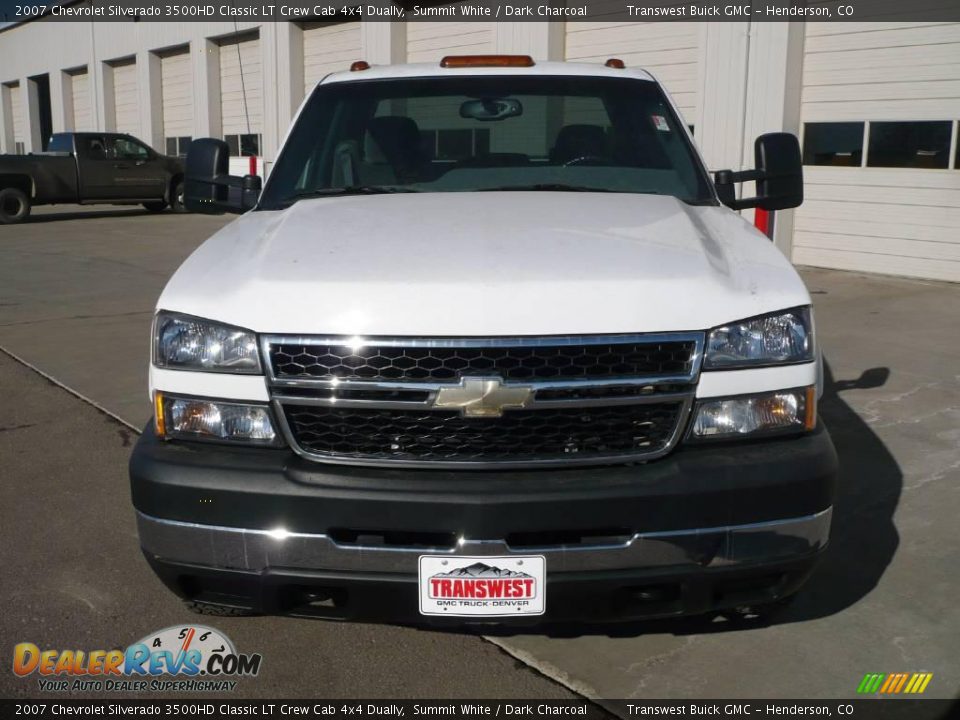 2007 Chevrolet Silverado 3500HD Classic LT Crew Cab 4x4 Dually Summit White / Dark Charcoal Photo #2